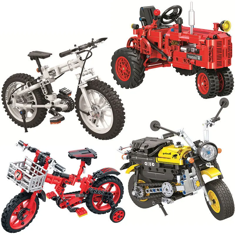 

Motorbike Blocks Technical Motorcycle Car Model Building City Speed Racing Car Vehicle Bricks Toys For Children Boys Gift