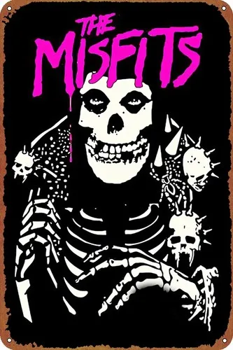 KIVYYB The Misfits Punk Rock Band Musikposter Metallplakette Blechschild Vintage