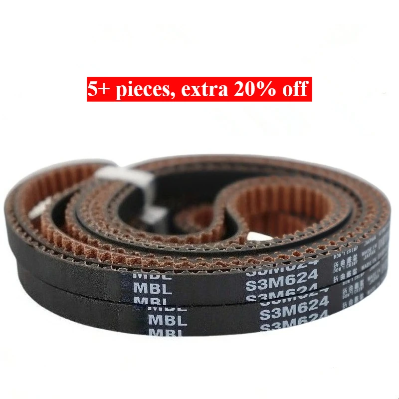 S3M552 S3M558 S3M561 S3M564 S3M570 SUPER TORQUE Timing Belt G Motor Tools Sander Treadmill Pulley Circular Teeth Rubber Belt