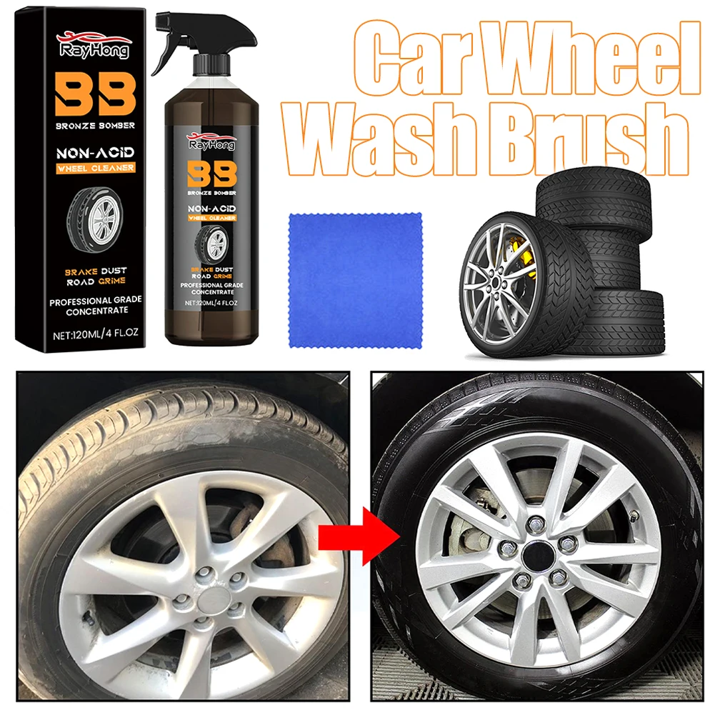 

120ml Car Tire Brightener Dustproof Tire Refurbishing Agent Long Lasting Car Wheel Polishing Cleaner for Auto Care