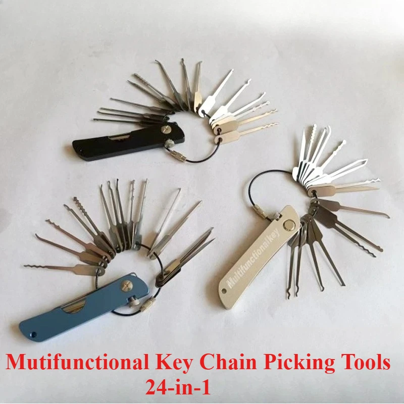 

1 Set of 23pcs - Handmade Portable Stainless Steel Metal Hand Tool Set, Easy To Carry Car Terminal Pull-out Pin Locksmith Tools