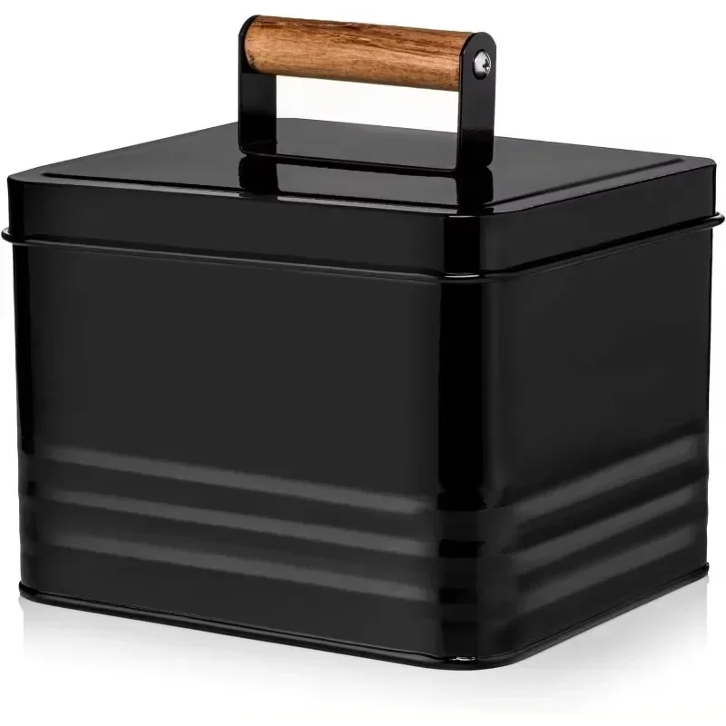 

-Metal Laundry Pods Container with Dryer Sheet Holder for Laundry Room Organization and Storage