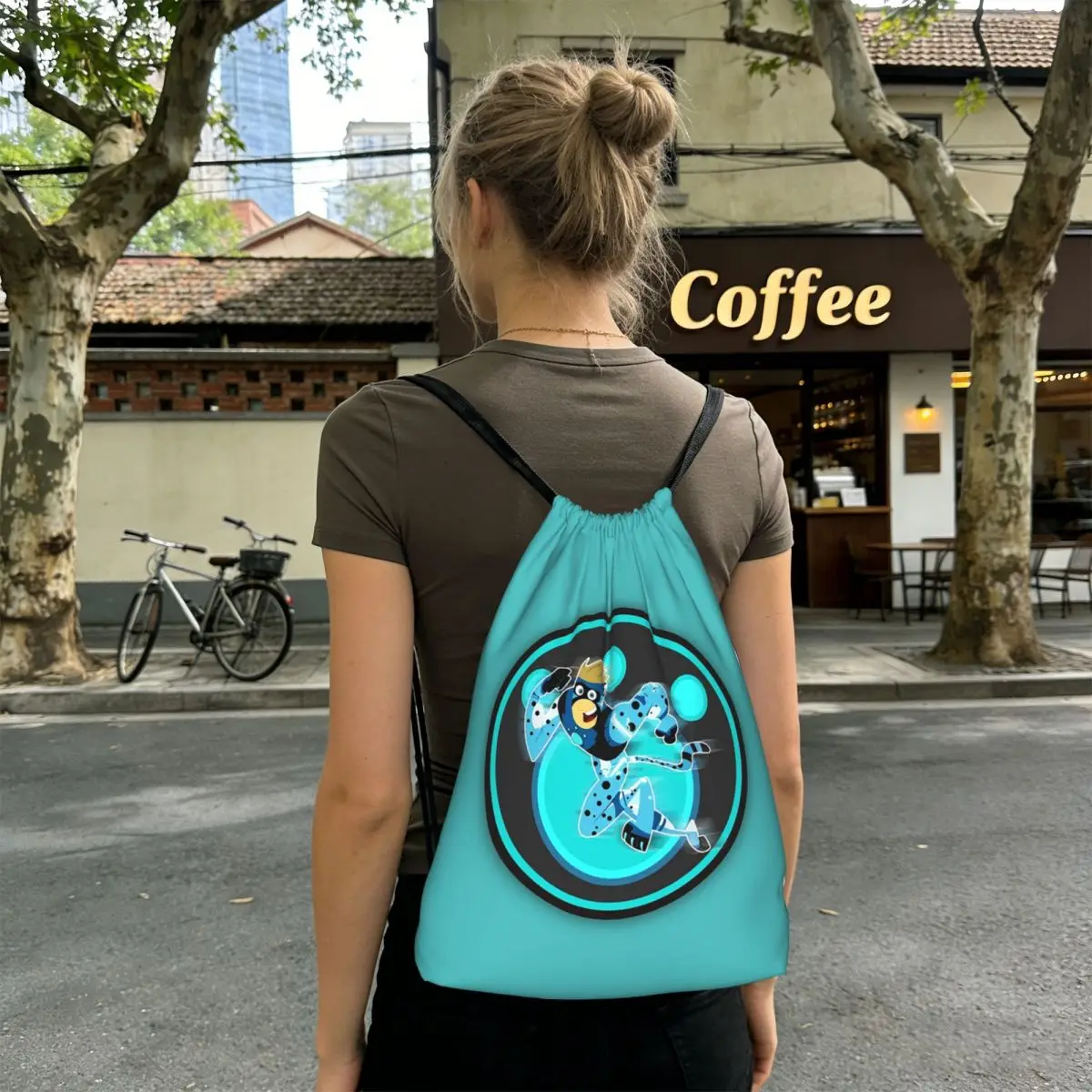 

Wild Kratts Blue Color Backpacks Casual Drawstring Bags Sports Bag Book Bags for Man Woman Students
