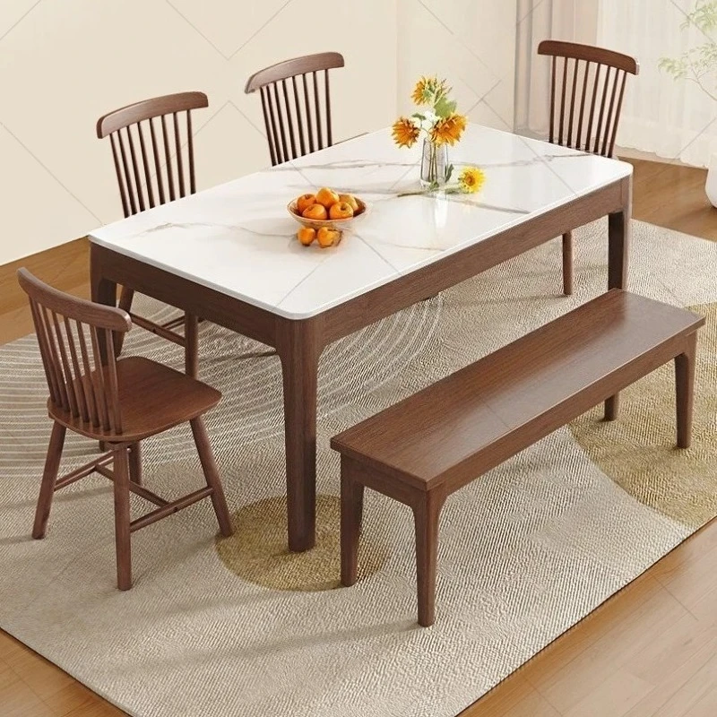 Kitchen Marble Dining Tables Solid Wood Modern Seating Room Dining Tables Living Room Mesas De Comedor Living Room Furniture