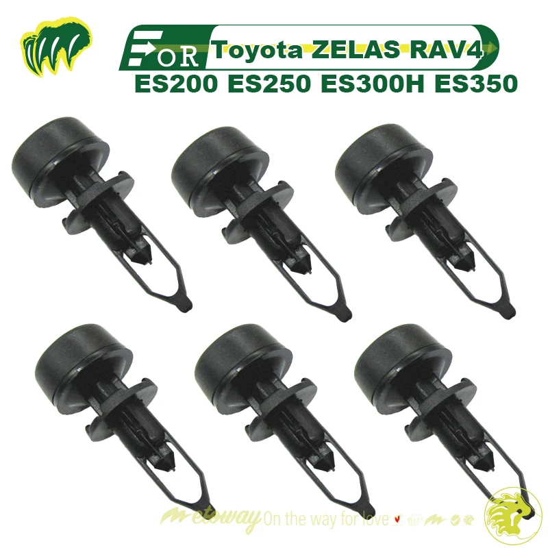 6pcs Buckles For Toyota ZELAS RAV4 ES200 ES250 ES300H ES350 Engine Hood Central Cushion Buckle