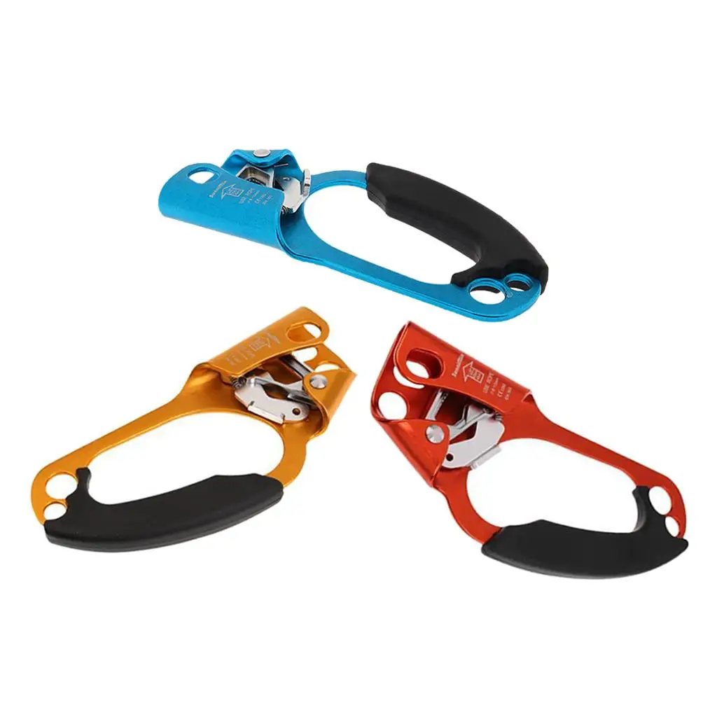 3x Aluminum Climbing Ascender Right Equipment Clamp Climber