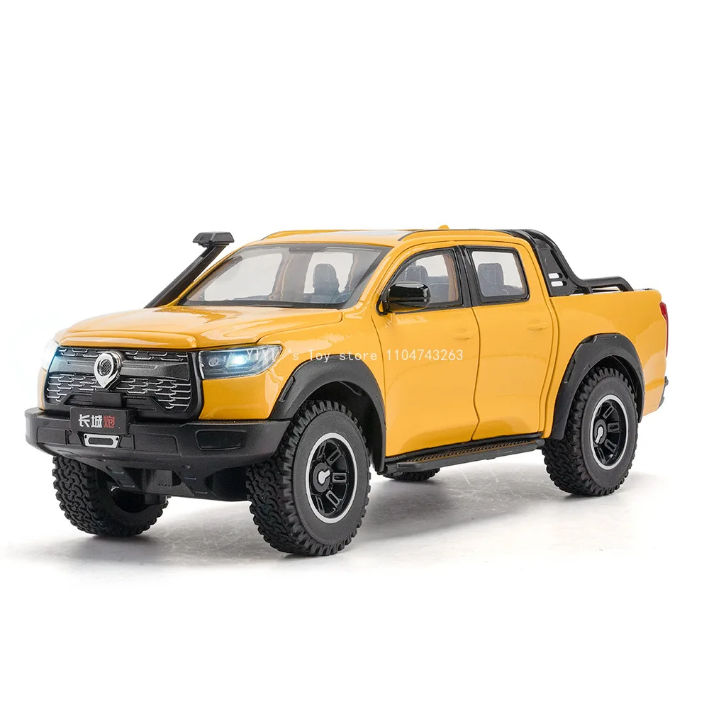 1:24 Great Wall Motor GWM Cannon POER Off Road SUV Legering Diecast Auto Model Geluid & Licht Boutique Decoratieve 18