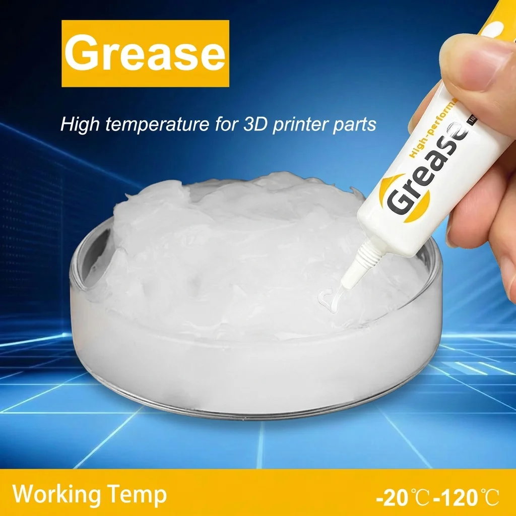3D Printer Grease Lubricating Oil, Reduce Noise Good for Creality Ender3 Bambu Lab P1 X1 Elegoo Anycubic 3D Printer Accessories