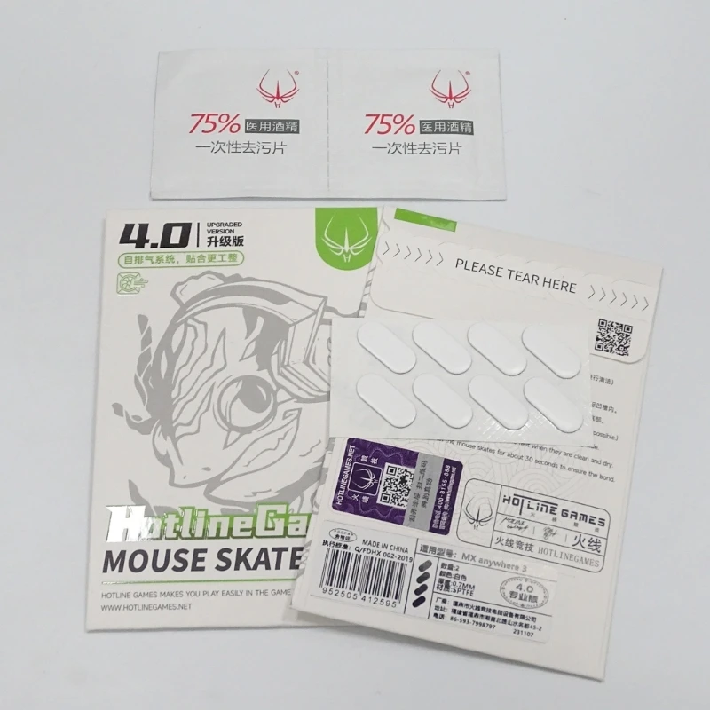 Repuesto de patines de ratón piezas, almohadillas para pies deslizantes, Línea Directa negra, juegos, pegatina para pies de ratón MX anyever 3, 2 uds.