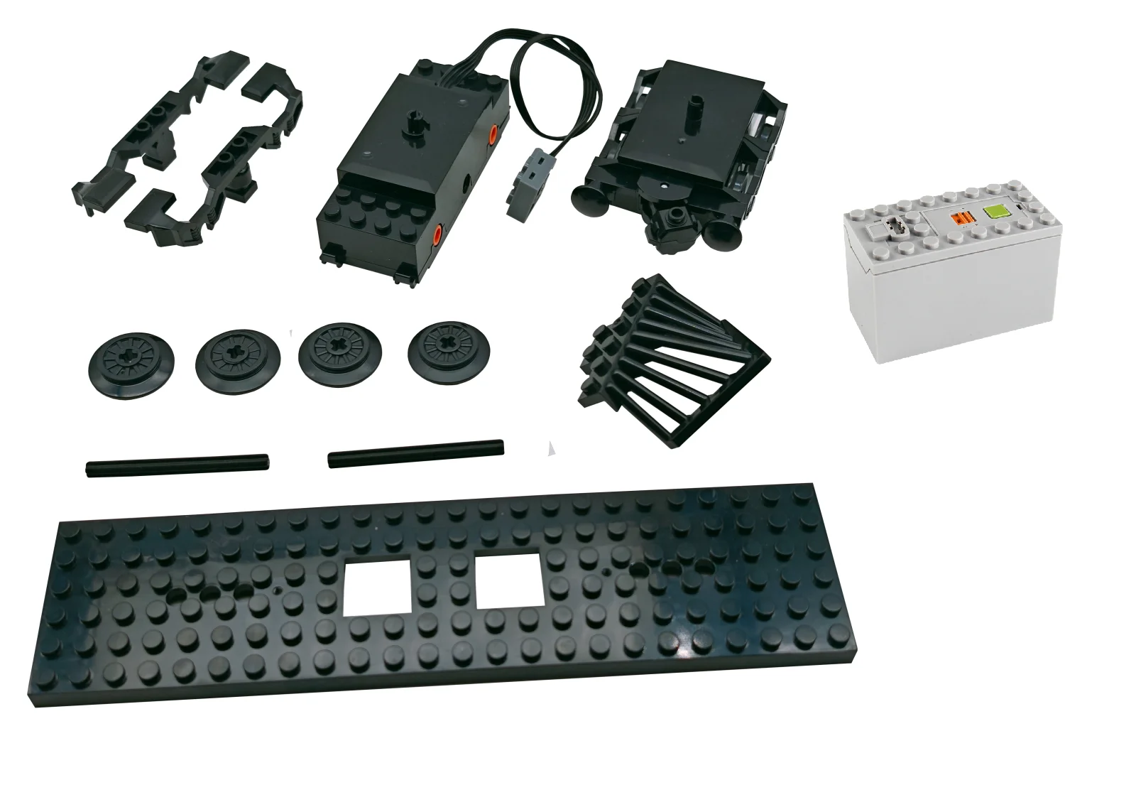 Bloques de construcción de tren urbano, Base de potencia, ferrocarril de alta velocidad, modelo técnico MOC, piezas de funciones de potencia, Motor de tren, juguetes para niños