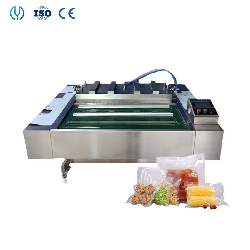 Stainless Steel Rolling Vacuum Packaging Machine for Continuous Packaging of Beef Jerky Chicken Breast Salmon Vacuum Packaging