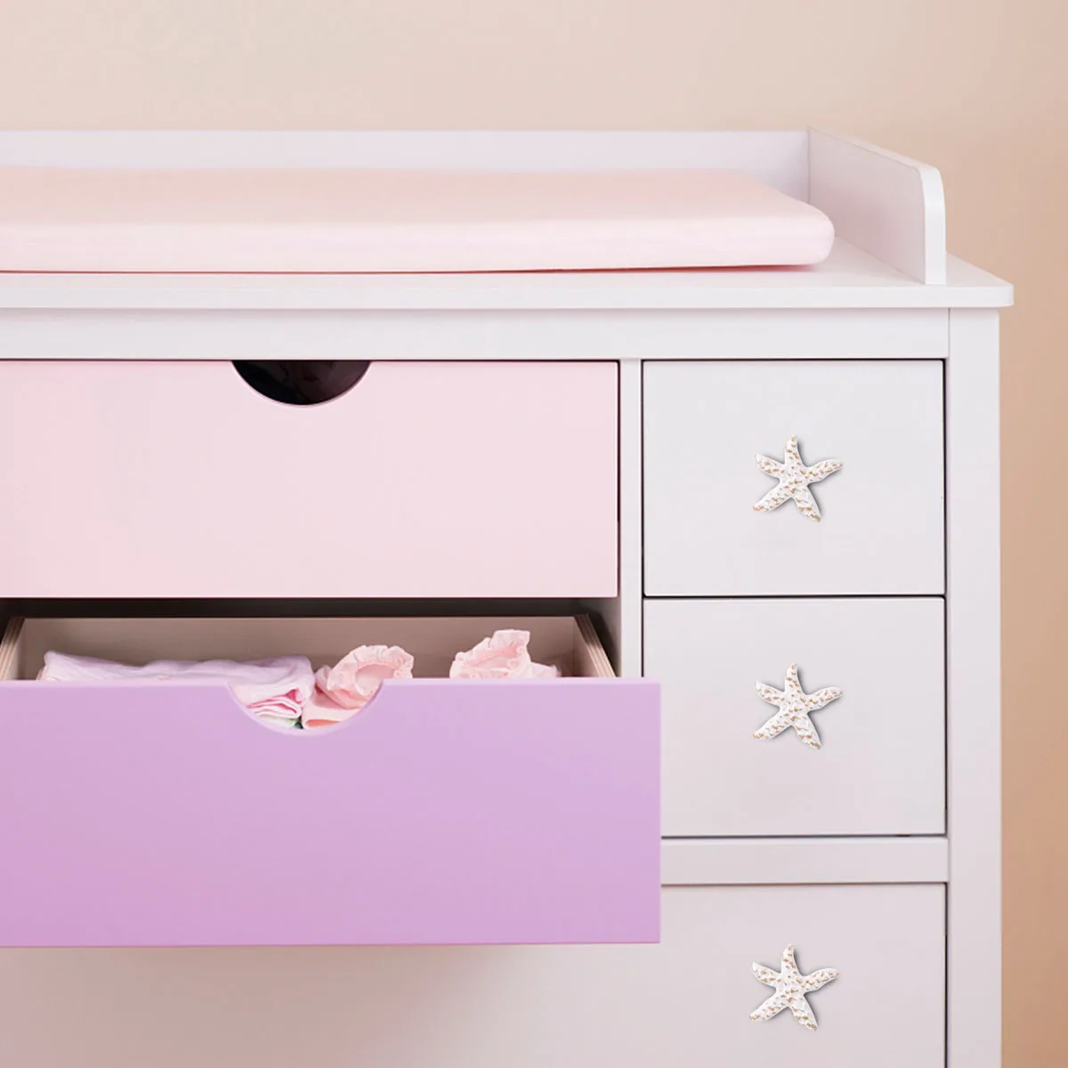 1 قطعة نجمة البحر سحب المقبض الحديد دائم مقبض درج لخزانة خزانة خزانة الأثاث الأجهزة المحيط موضوع مقبض الزخرفية