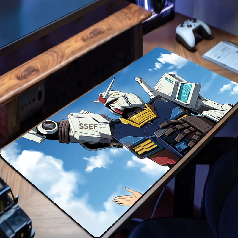 

Mousepad Mechanical Warrior RX-78-2 Gundam Gaming Mouse Pad Non Slip Desk Mouse Mat Rubber Desk Mat HD Keyboard Pad Extended Pad