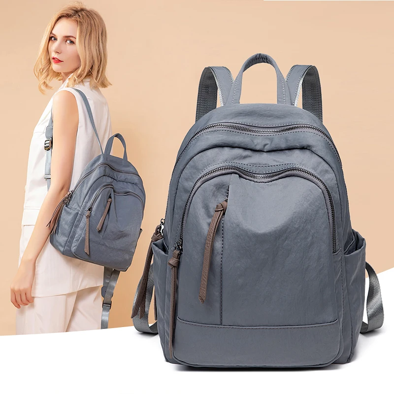 

Shoulder Backpacks for Women Waterproof Travel Bags Girls Bagpack Large Capacity Backbag Oxford Cloth School Bag Female Foldable