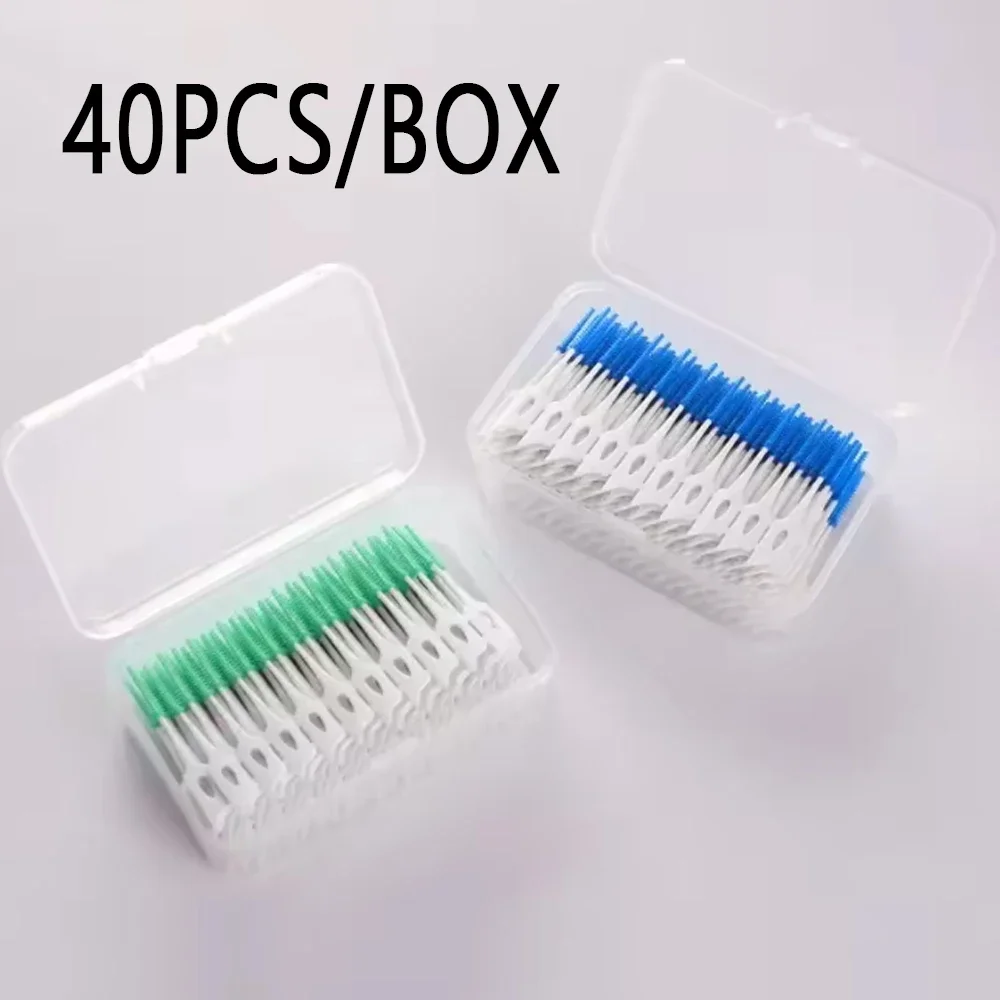 200 Piece Interdental Brushes with Soft Silicone Heads for Teeth Gaps Orthodontic Cleaning and Oral Care Tool Set