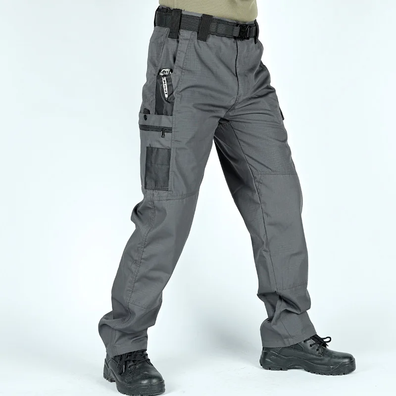 Men\'s Casual Pants Military Tactical Cargo Pant Multi-Pocket Outdoor Hiking Trousers Wear-Resistant Training Overalls Men Pants