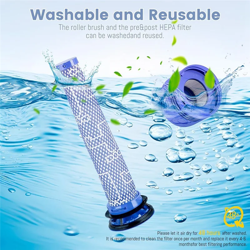 TCF-Motor Rear Cover + Pre&Post HEPA Filter Set+Exhaust Cover  For Dyson V6 DC58 DC59 DC62 DC72 DC74  Vacuum Cleaner Parts