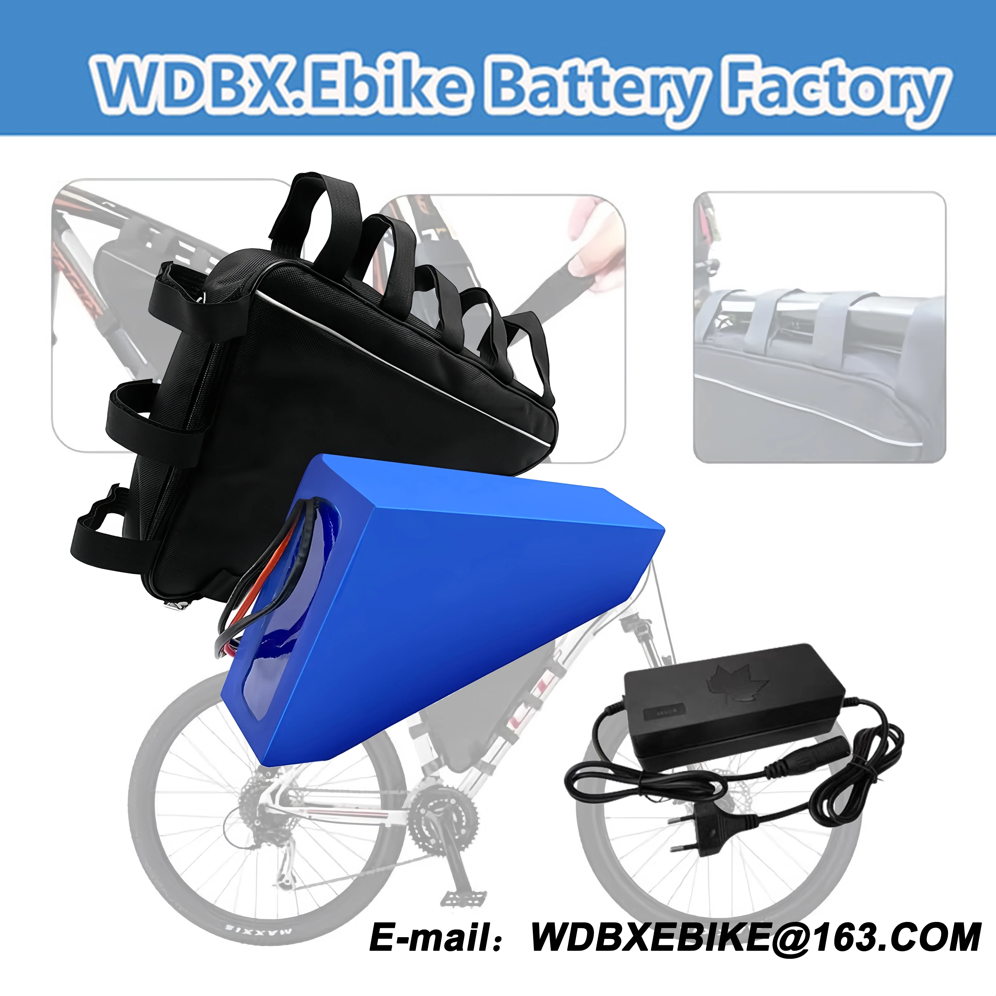 

Треугольная батарея для электровелосипеда, аккумулятор 21700, 48В, перезаряжаемая, 30Ач, 20Ач, 1000Вт, литий-ионная треугольная батарея для электровелосипеда.