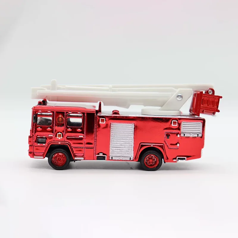 Tiny Diecast 1:76 Scale Hydraulic Platform F52 Alloy Fire Engine Model Static Display Collectible Toy Gift Souvenir Decoration
