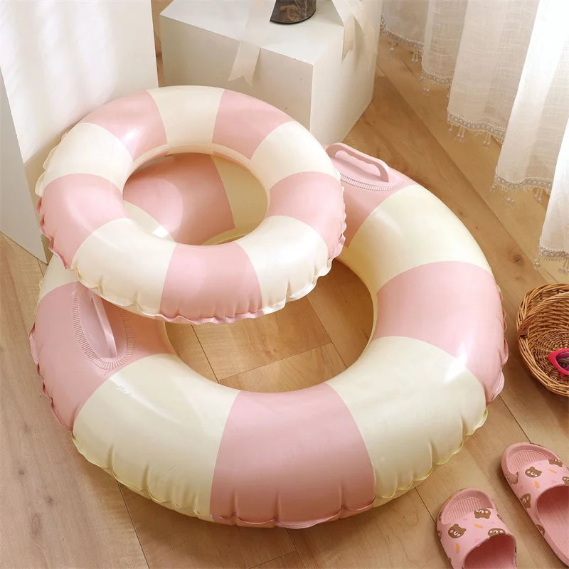 

Summer Outdoor Toys PVC Swimming Rings Pool Float Inflatable Tube Red Stripe Swim Ring for Adult Kidspromote sales