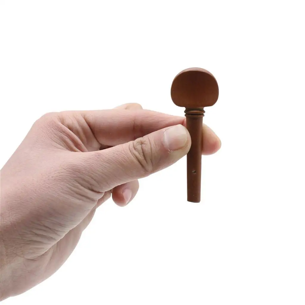 4pcs Violin Tuning Pegs Jujube Wood Red Brown Smooth Fit Violin Accessories for 4 4 Violin String Maintenance