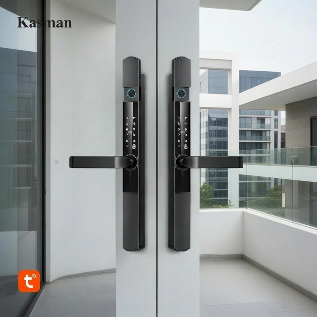 

Kasman Source Price Double Side Slim Door Lock Water Proof 2hrs Fire Rated Gate Smart Door Lock With Mechanical Key