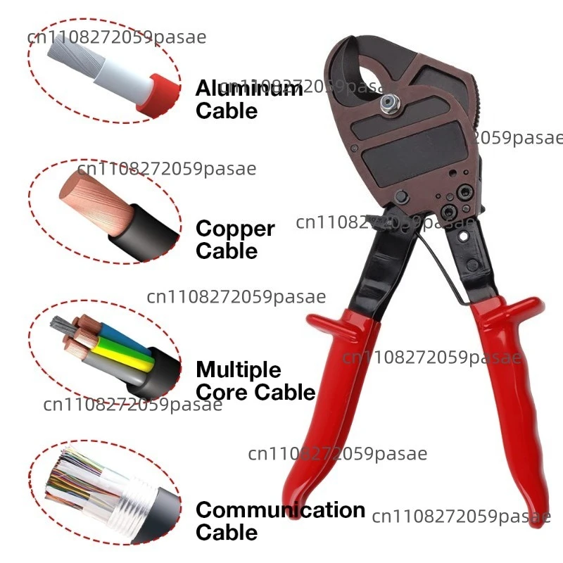 Cross-border red and black ratchet cable cutters 325C cable cutters manual cutting pliers cable tools