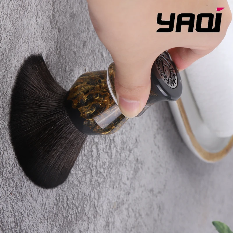 Brocha de afeitar Yaqi DEEP STONES 24 mm Pelo sintético Mango de resina Hombres Brocha de afeitar húmeda
