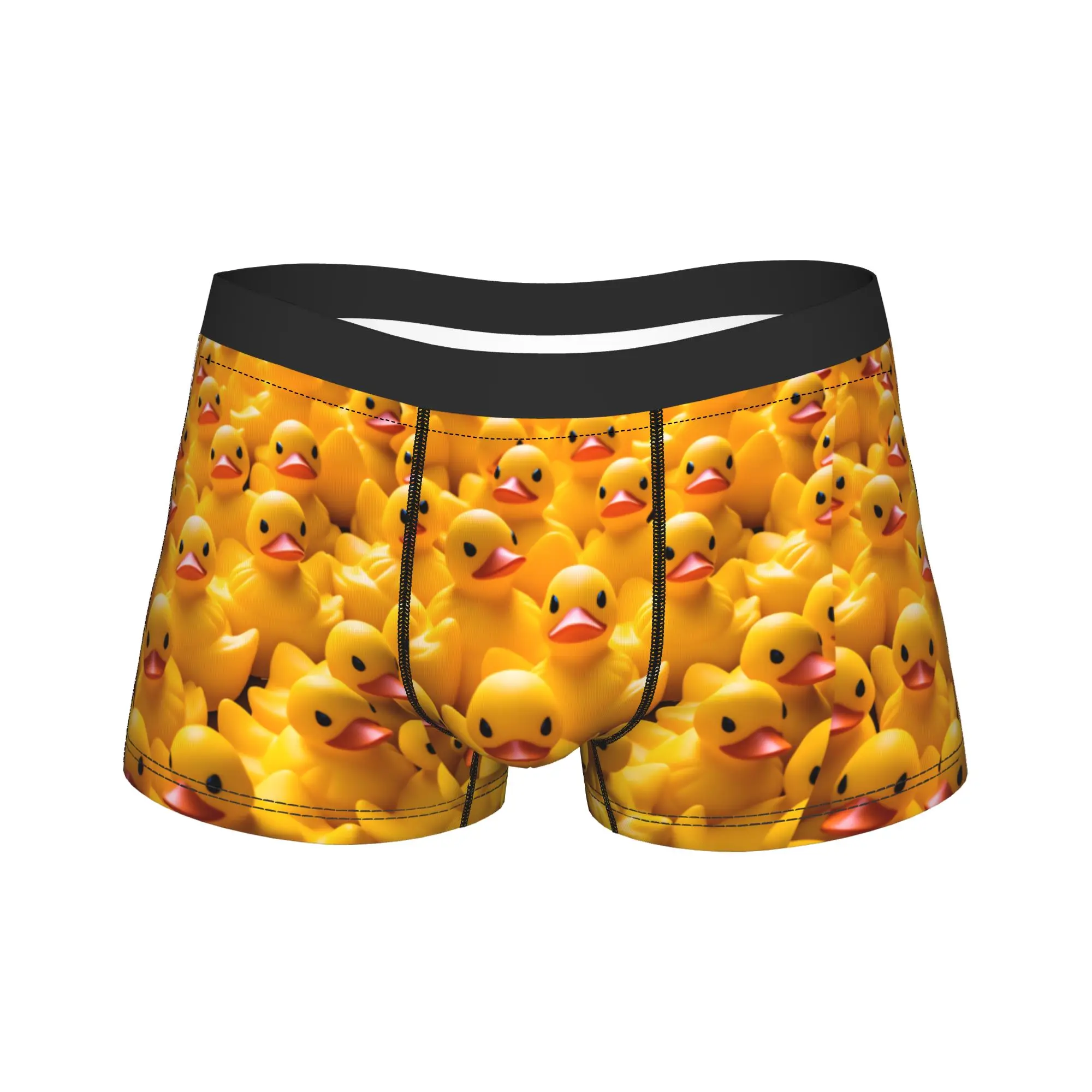 Rubber Duck Funny Animal Underwear  Comfortable Panties Custom DIY Shorts Briefs For Males Pouch Oversize Boxer Shorts