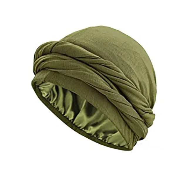 Vintage Turban für Männer Vintage Kopfwickel für Männer Stretch Modal und Satin Turban Schal Krawatte für Haare – Detail 12