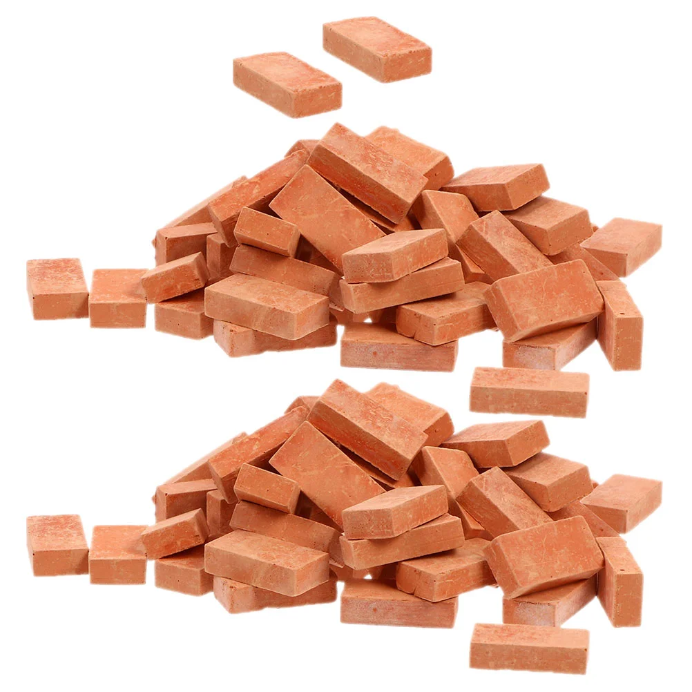 100 Pcs Micro Landscape Bricks Building Blocks Miniature Models Ornament Fake Dollhouse Accessories