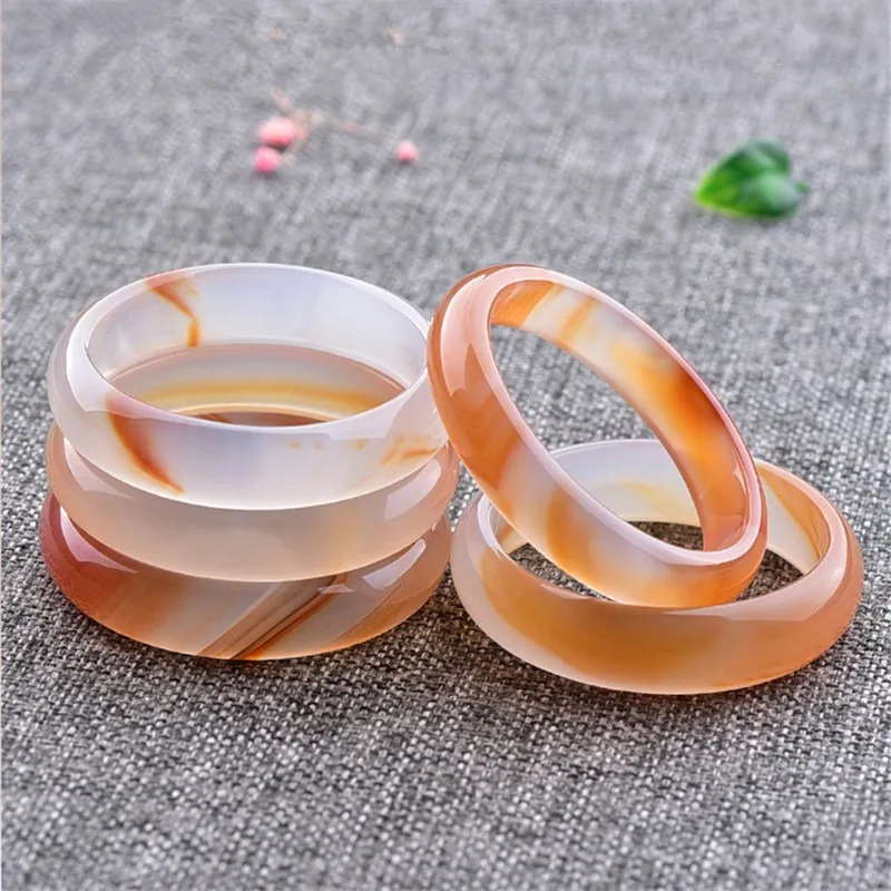 

Новый браслет из натурального агата Pretty Orange Ice для женщин, ювелирное украшение