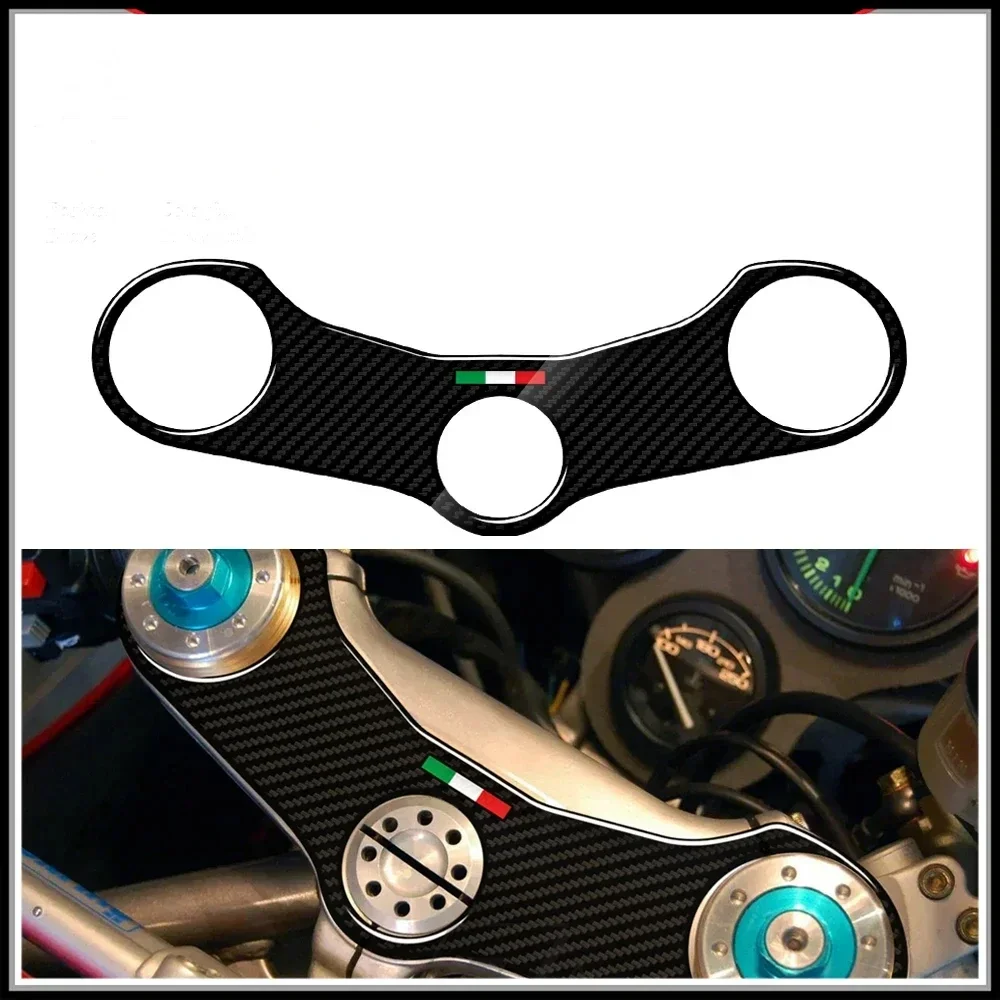 

For Ducati 748 748R SP 916S 996 R 998 Biposto 3D Carbon Fiber Triple Tree Yoke Cover Protector Tank Pad