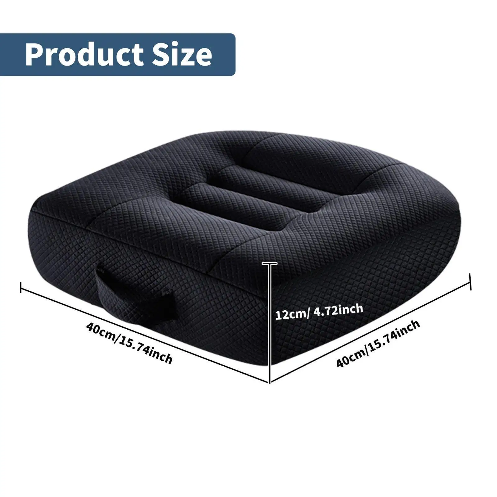 Car Seat Cushion Height Increase Ergonomic Support Pad Car Cushion for Office Chair and Long Drives
