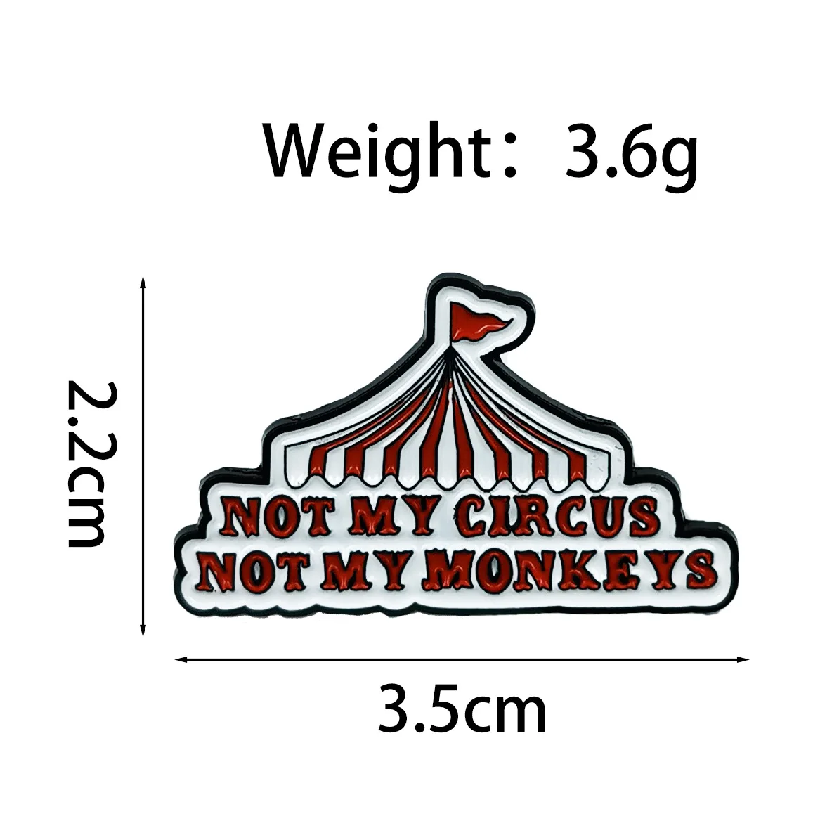 Broche com citações em inglês, vermelho, simples, criativo, personalizado, liga, crachá, roupas, mochila, acessórios versáteis, presente