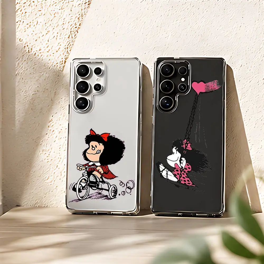 Cartoon M-Mafalda Silicone Phone Case For Samsung Galaxy S21 S22 S23 S24ULTRA S25ULTRA FE Ultra Plus5G A52S S26 Cover