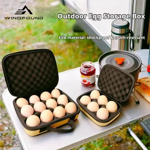 Egg storage box Portable food storage container Thickened EVA material Suitable for camping, hiking and picnics