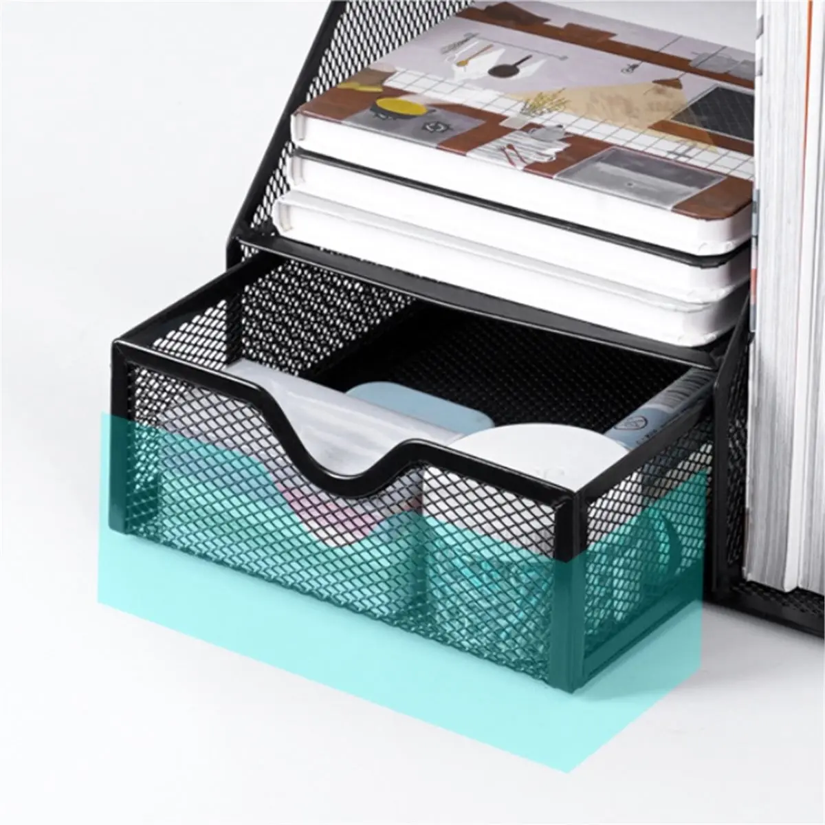 2026 NEW Metal Wire Magazine Holder, Mesh File Organizer for Desk, Office Accessories, Black