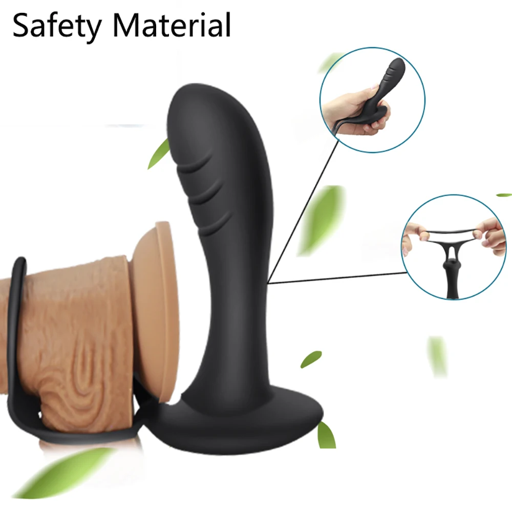 Vibromasseur anal sans fil pour hommes, massage de la prostate, anneau de pénis, jouets sexuels retardateurs, plug anal en silicone, aste, 10 modes