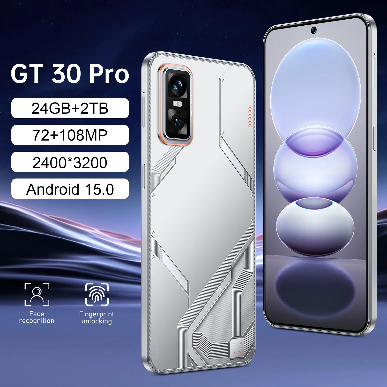 

NEW 2026 HOT Silicone Case For GT 30 Pro 7.3 Inch Smartphone Shockproof Cover Lite Moblie Phones Cases Accessories High Quality