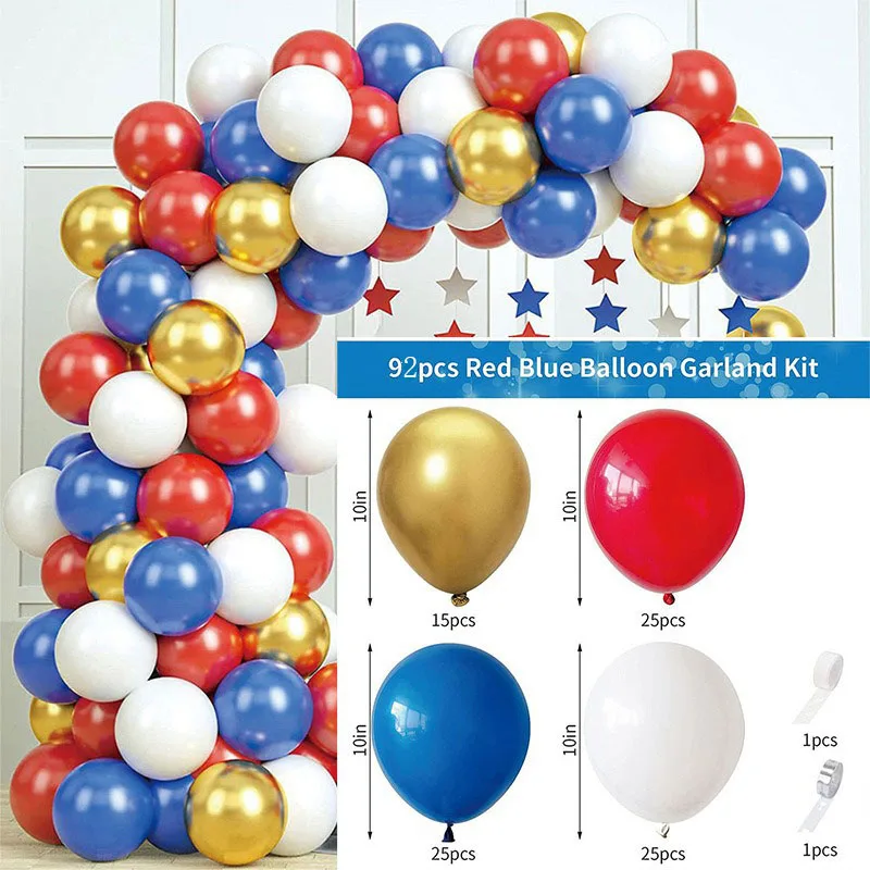 Rot-blaues Farbblock-Latex-Ballon-Set – Party-Ballons mit lebendigem Kontrast, ideal für Geburtstag, Hochzeit, Sportveranstaltung, Dekoration – Detail 6