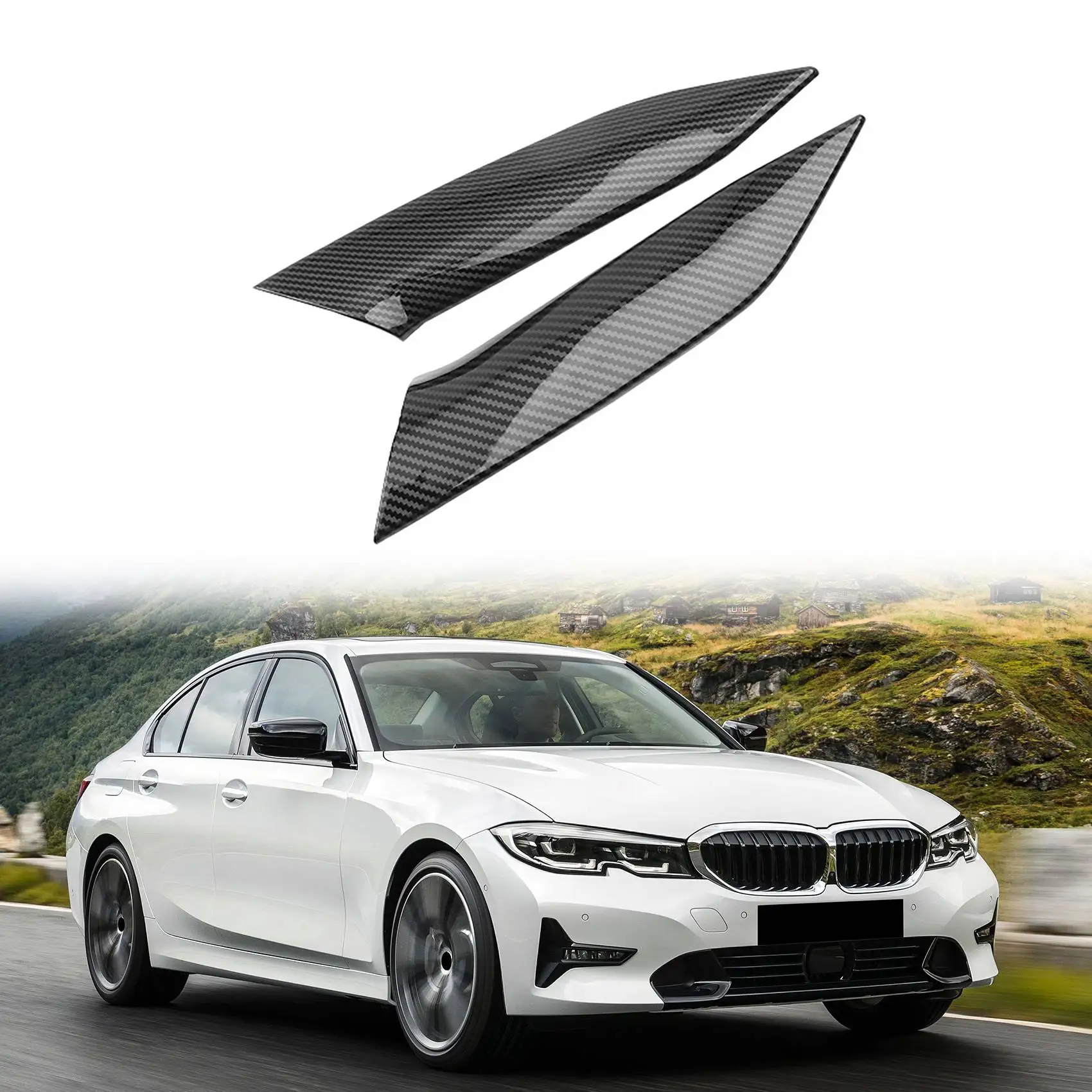 Carbon Fiber Center Console Side Gear Shift Panel Decorative Cover Trim For-BMW 3 Series G20 G28 2020 2021