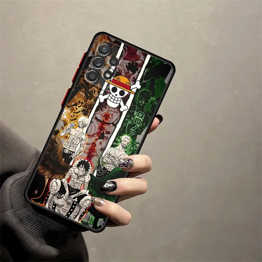 Funda para Samsung Galaxy A15 A16 A05 A30 Note 20 Ultra 10+ 9 8 A13 A50 A12 A06 A70 A14 funda trasera para teléfono de una pieza Luffy Ace