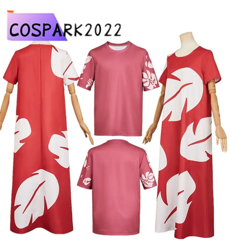 

Fantasia Lilo Cosplay Dress Costume 2025 Cartoon Adult Women T-shirt Short Sleeve Shirt Outfits Halloween Carnival Party Suit