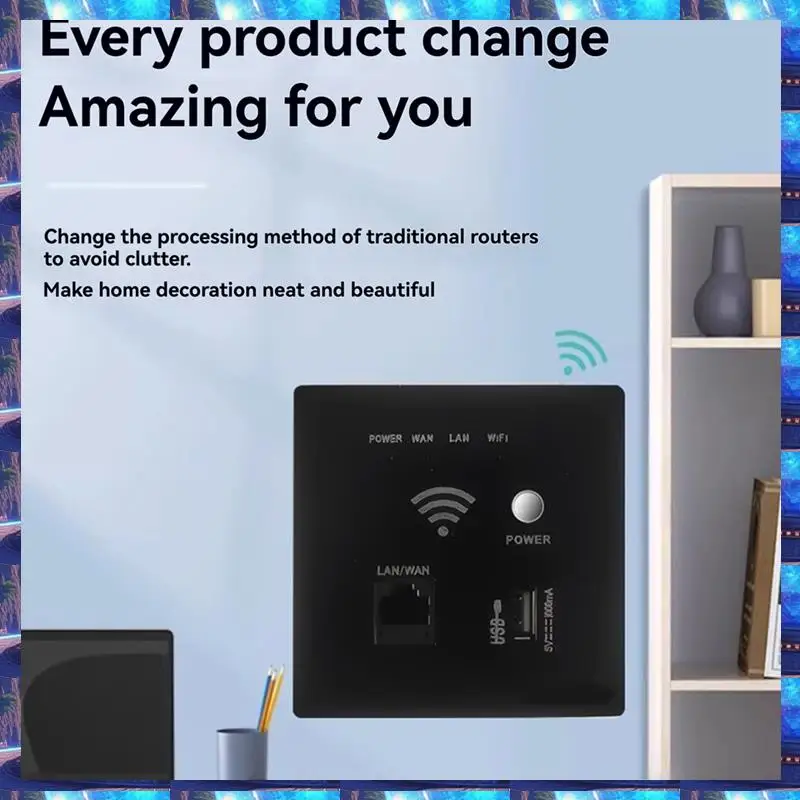 

2025 300 Мбит/с 2,4 ГГц Wi-Fi-маршрутизатор Беспроводная розетка Wi-Fi RJ45 AP Реле Smart USB-розетка Панель Встроенный настенный WIFI-маршрутизатор C, 300 Мбит/с 2.