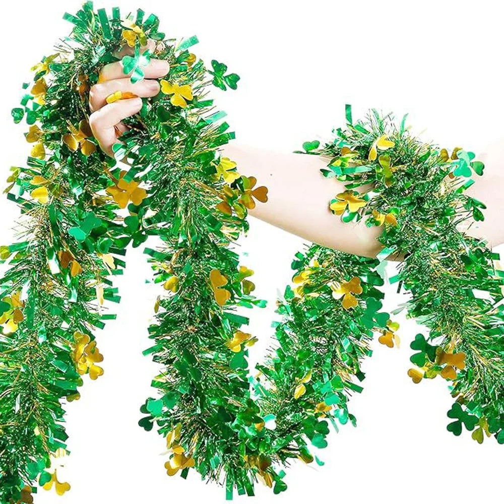 

4pcs Tinsel Garland Tassel Ribbon Metallic Twist Decoration for Christmas Tree New Year Party Home Scene Setting Festival Decor