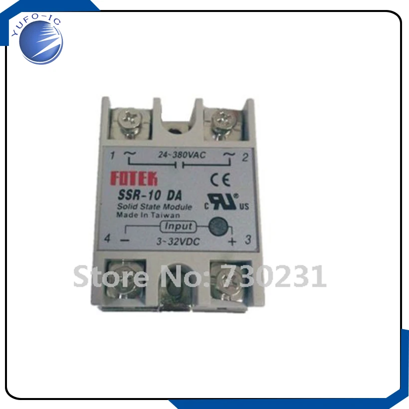 Free Shipping 1pcs  Soild State Relay SSR-10 DA DC-AC 3-32VDC 24-380VAC new good quality