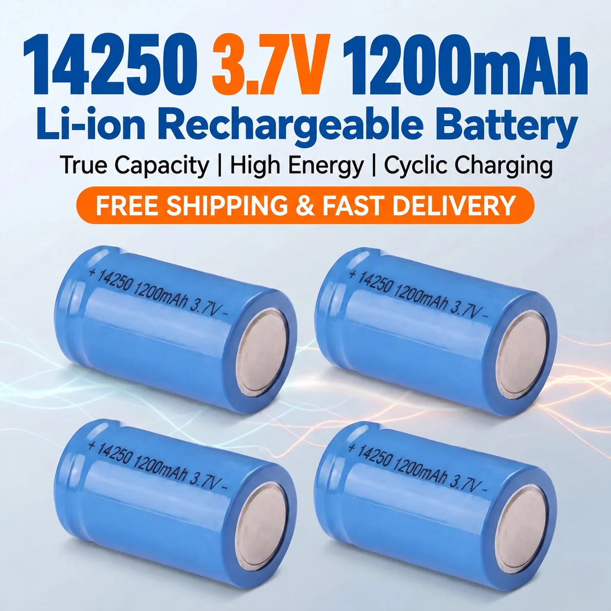 3.7V 14250 Rechargeable Lithium Battery 1200mAh LS14250 ER14250 ER14250H 1/2-R6 1/2 AA Lithium Ion Battery