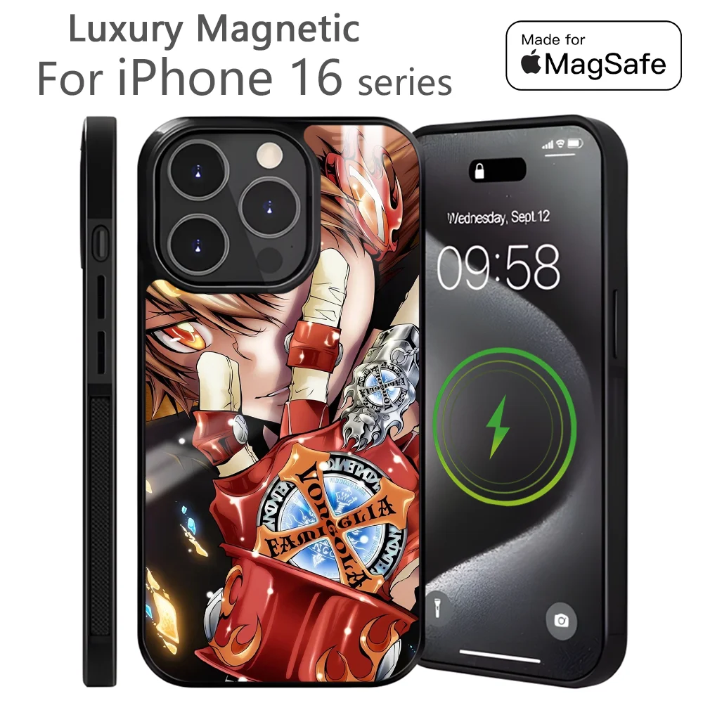 Katekyo Hitman Reborn Phone Case For iPhone 16 15 14 13 Pro Max Plus Mini Magnetic Magsafe Wireless Charging Cover