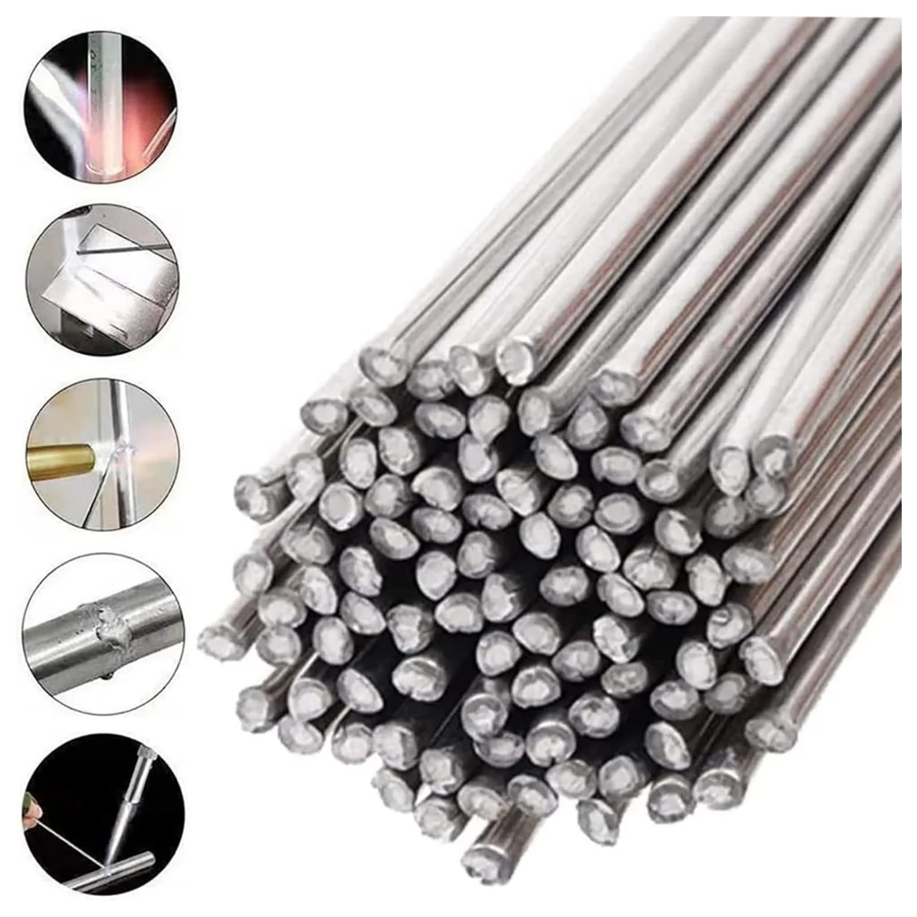 100PCS 33cm Aluminum Welding Rods Low Temp Easy Melt Aluminum Welding Wire Flux Core-Only Wuitable for Welding Aluminium